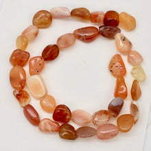 Load image into Gallery viewer, Botswana Nugget Bead Strand | 9x7x6mm to 15x8x4mm | Orange | Polished | ~32 Bds |

