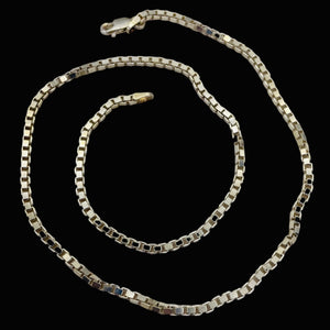 Italian! Silver 2mm Box Chain 16" Necklace (11.5G) 10033C