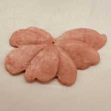 Load image into Gallery viewer, Rare Pink Peruvian Opal Flower Pendant Bead 38ct 41mm Carved Natural Gemstone
