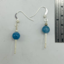 Load image into Gallery viewer, Aquamarine Sterling Silver Dangle Earrings | 2" Long | Blue | 1 Pair |
