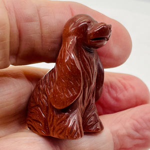 Hand-Carved American Cocker Spaniel Puppy | 1 1/2" Tall | Golden Brown | 1 Figurine |