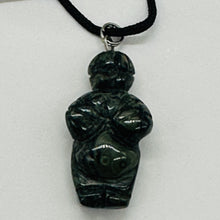 Load image into Gallery viewer, Kambaba Stone Goddess Pendant Necklace | 3/4&#39; Long | Green, Black | 1 Pendant |
