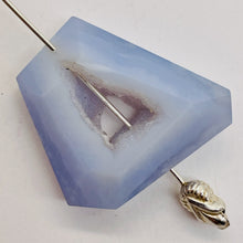 Load image into Gallery viewer, Druzy Blue Chalcedony Designer Pendant Bead | 35cts | 24x22x9mm | 1 Bead |
