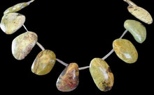 Load image into Gallery viewer, Natural Chartruese Turquoise Drop Bead Strand 103158F
