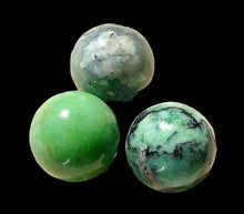 Load image into Gallery viewer, 3 Beads of 11-10mm Minty Green American Turquoise Rounds 7416
