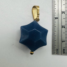 Load image into Gallery viewer, Hand Carved Dumortierite Star Pendant 14K Gold Filled Blue Gemstone 1in
