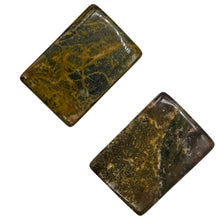 Load image into Gallery viewer, Wild Red Devil Jasper Rectangle Pendant Bead Pair | 38x25x6mm | 2 Beads |

