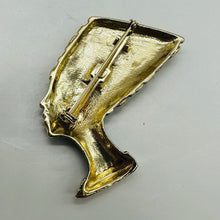 Load image into Gallery viewer, Queen Nefertiti Sterling Silver Headshot Pin | 2.5" | Silver | 1pr Brooch
