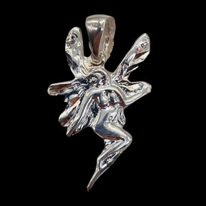 Fairy Sprite Sterling Silver Charm | 1" Long | Silver | 1 Pendant |