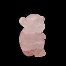Load image into Gallery viewer, Adorable 1 Carved Rose Quartz Monkey Animal Bead | 20.5x12x11mm | Pink
