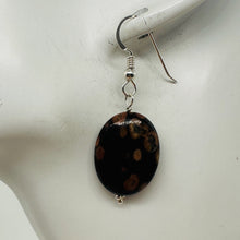 Load image into Gallery viewer, Natural Poppy Ocean Jasper Sterling Silver Earrings | Pink, Black | 1 1/4&quot; Long|
