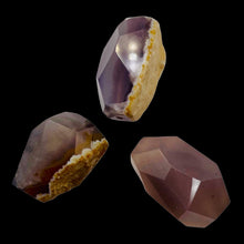 Load image into Gallery viewer, Chrysocolla Agate Faceted Free Form 3 Beads| 35x18 to 34x11mm | Lavender Clear |
