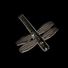 Load image into Gallery viewer, Fluttering Thai Hill Tribe Silver Dragonfly 26.5x26.5x5mm Bead 5447
