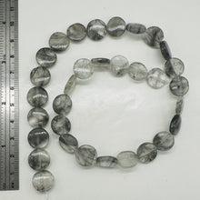 Load image into Gallery viewer, Natural Misty Grey Quartz 12mm Coin Bead Strand | 12x4mm| 33 Beads |
