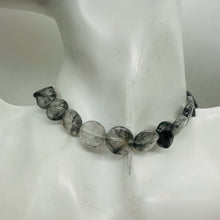 Load image into Gallery viewer, Natural Misty Grey Quartz 12mm Coin Bead Strand | 12x4mm| 33 Beads |
