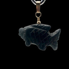 Load image into Gallery viewer, Hematite Koi Fish Pendant Necklace | Semi Precious Stone Jewelry | 14kgf Pendant
