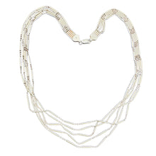 Load image into Gallery viewer, Italian Silver 5 Waterfall Chain 16" Necklace 10073A
