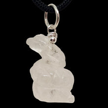 Load image into Gallery viewer, Carved Quartz Snake &amp; Sterling Silver Pendant 509278QZS
