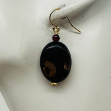 Load image into Gallery viewer, Natural Poppy Ocean Jasper 14K Gold Filled Earrings | Pink, Black | 1 1/2&quot; Long|
