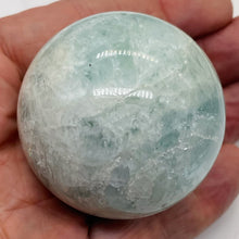 Load image into Gallery viewer, Aquamarine Sphere 213g (7.5oz) | 51mm (2.1&quot;) | Aqua White | 1 Display Specimen |
