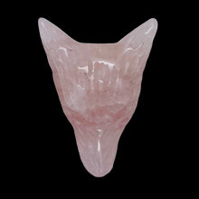Load image into Gallery viewer, Rose Quartz Carving Wolf Head Pendant Bead | 40x30x10mm | Pink | 1 Bead |
