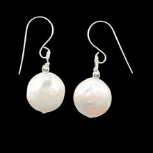 Load image into Gallery viewer, Creamy White Coin FW Pearl Drop/Dangle | 1 1/4&quot; Long | White | 1 Earrings
