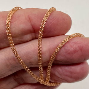 14K Rose Gold Foxtail Necklace | 3mm | 6.5g | 17 Inch |