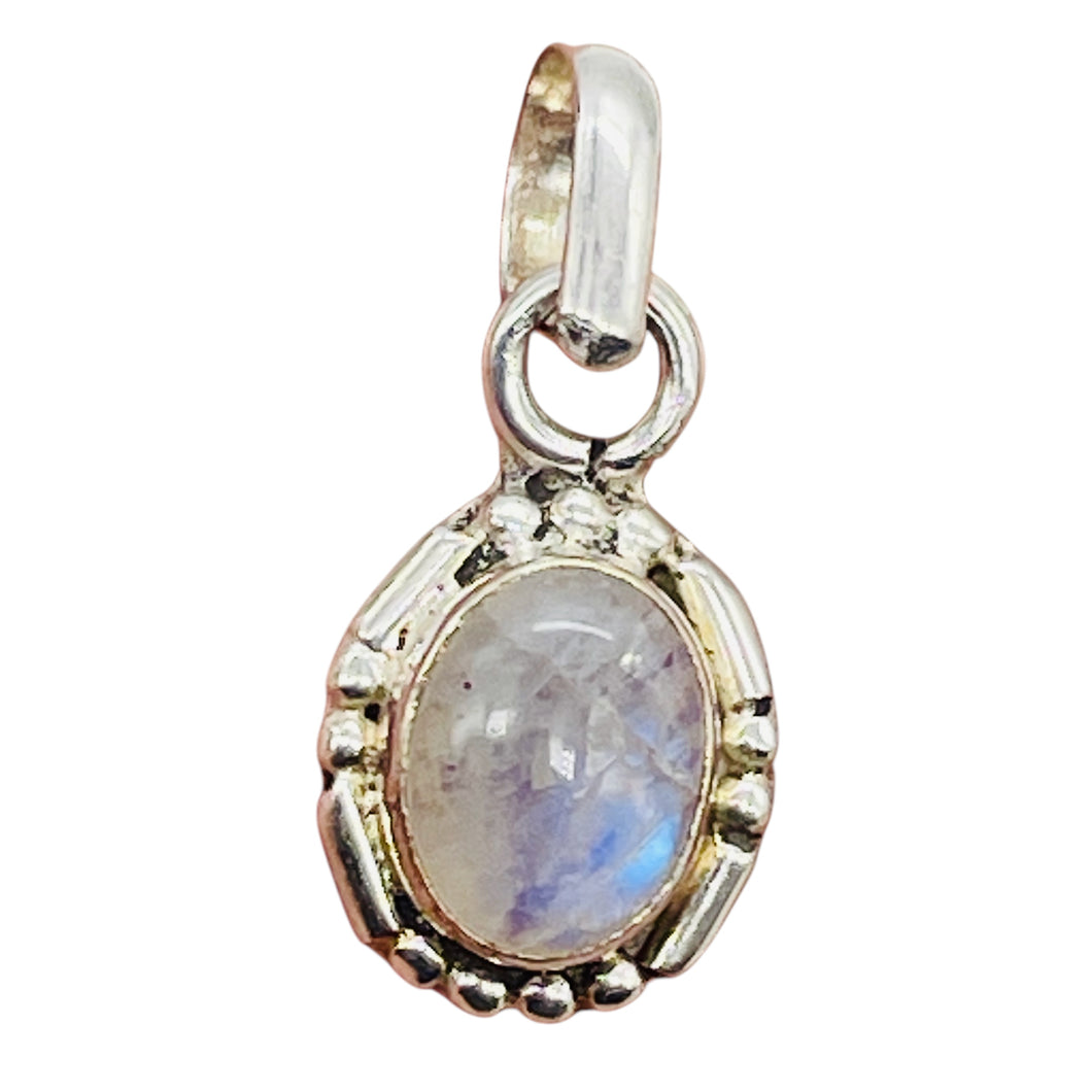 Moonstone Sterling Silver Drop Pendant | 3/4