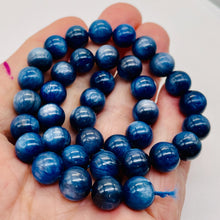 Load image into Gallery viewer, Kyanite AAA Round Beads | 10 to 11mm | Flashing Blue | 5 Beads |
