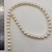 Load image into Gallery viewer, Bridal Perfect Pearl Strand Perfect Round Pearls | 10 - 9mm | White | 45 Pearls|
