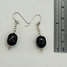 Load image into Gallery viewer, Black Cherry Freshwater Pearl Earrings | 1 1/4&quot; Long | 12x8mm Pearls | 1 Pair |
