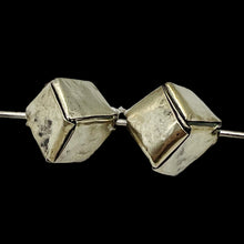 Load image into Gallery viewer, Remarkable Thai Hill Tribe &#39;Origami&#39; Fine Silver Cube Bead | 11x8x8mm | 2 Beads|
