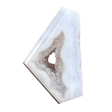 Load image into Gallery viewer, Chalcedony Druzy 12ct Designer Cut Pendant Bead| 22x13x7mm| Blue|1 Pendant Bead|
