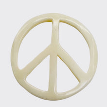 Load image into Gallery viewer, Peace Pendant Round | 30x3mm | White | 1 Bead |
