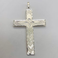 Load image into Gallery viewer, Sterling Silver Unique Designer Cross | 2&quot; Long | Silver | 1 Pendant
