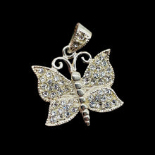 Load image into Gallery viewer, Butterfly Marcasite Sterling Silver Pendant | 1&quot; Long | Silver | 1 Pendant
