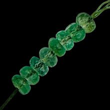 Load image into Gallery viewer, Brazilian Emerald Faceted Rondelle Beads 1.25 Ct Green 3mm 8 Pieces
