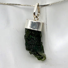 Load image into Gallery viewer, Blue Green Moldavite Pendant 26x12x8mm | 1 1/2" long
