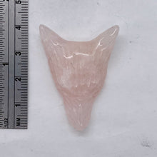 Load image into Gallery viewer, Rose Quartz Carving Wolf Head Pendant Bead | 40x30x10mm | Pink | 1 Bead |
