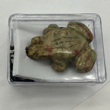 Load image into Gallery viewer, Unakite Stone Frog Pendant Necklace |1 1/4&quot; Long | Green, Pink | 1 Pendant |
