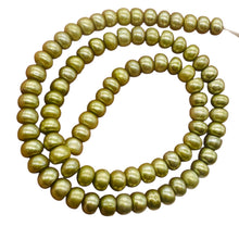 Load image into Gallery viewer, Dubai Pistachio Fresh Water Pearl Strand | 7x5mm | Pistachio Green }
