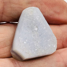 Load image into Gallery viewer, Chalcedony Druzy 29ct Designer Cut Pendant Bead| 33x28x6mm|Blue | 1 Pendant Bead
