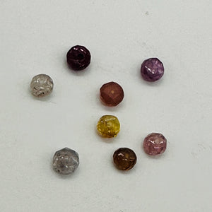 Fancy Natural Sapphire Faceted Bead Parcel | Pink | 4x2.5mm | 8 Beads|