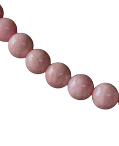 12 Pink Rhodochrosite 6mm Round Beads