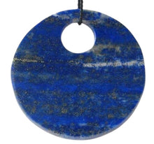 Load image into Gallery viewer, Starry Night Natural Lapis Disc Pendant Bead 9362A
