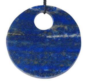 Starry Night Natural Lapis Disc Pendant Bead 9362A