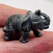 Load image into Gallery viewer, Hand-Carved Elephant Statue | 1 Figurine | | 1 1/4&quot; Tall | Grey
