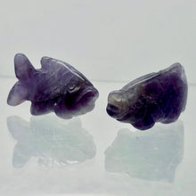 Load image into Gallery viewer, Amethyst Fish Koi Carp Bead Figurine Worry Stone | 23x12x8mm | Purple
