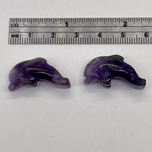 Load image into Gallery viewer, Jumping Carved Amethyst Dolphin Animal Beads
