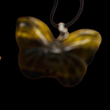 Load image into Gallery viewer, Tiger Eye Stone Butterfly Pendant | 1&quot; Long | Bronze | 1 Pendant Necklace |

